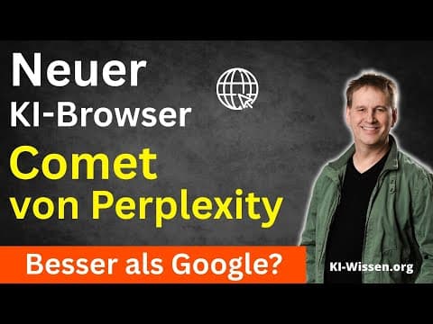 Neuer KI-Browser: Comet von Perplexity erklärt &amp; getestet ✅